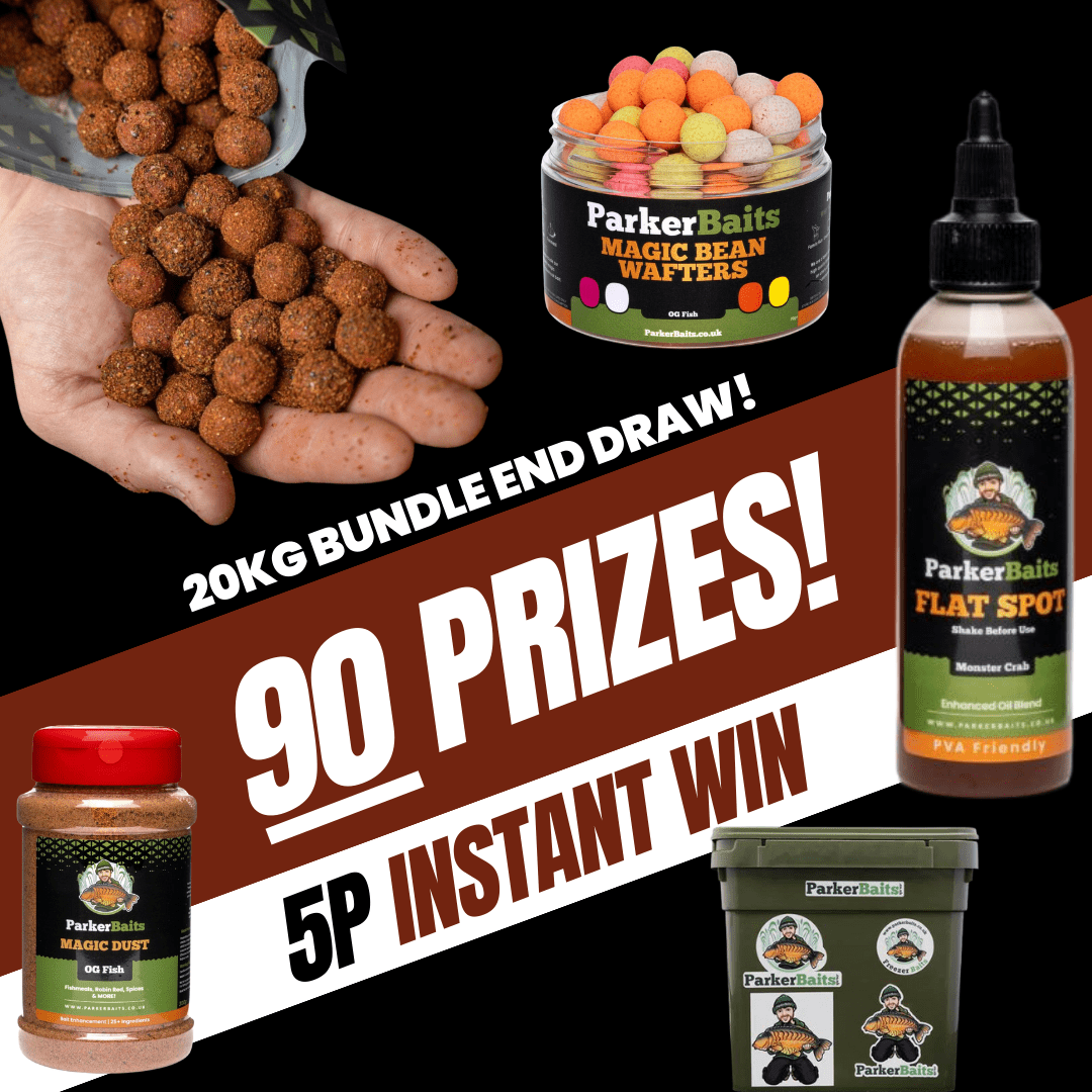 5P INSTANT WIN WITH 90 PRIZES & A 20KG END DRAW! - UK Carp Tech