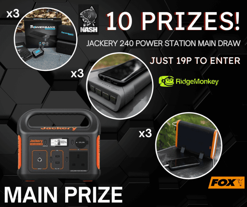 Jackery 240 Power Station + 10 Power Pack Instant Wins UK Carp Tech