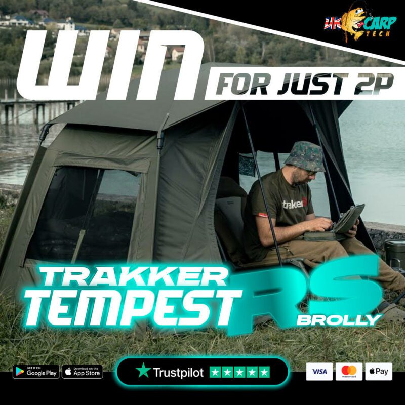 WIN A TRAKKER TEMPEST RS BROLLY SYSTEM FOR 2P!
