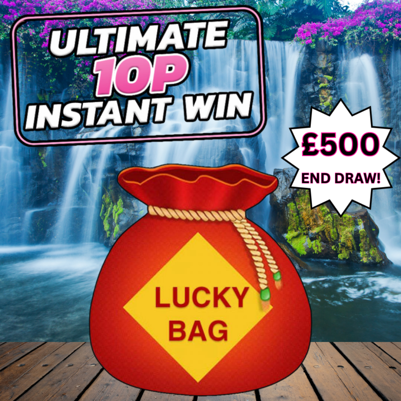10P INSTANT WIN WITH 200+ PRIZES & A £500 END DRAW!
