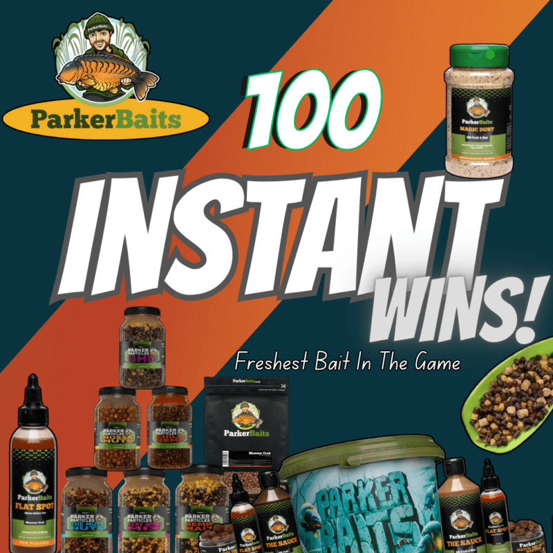 £5,000 OF PARKER BAITS PRODUCTS 100 INSTANT WINS!