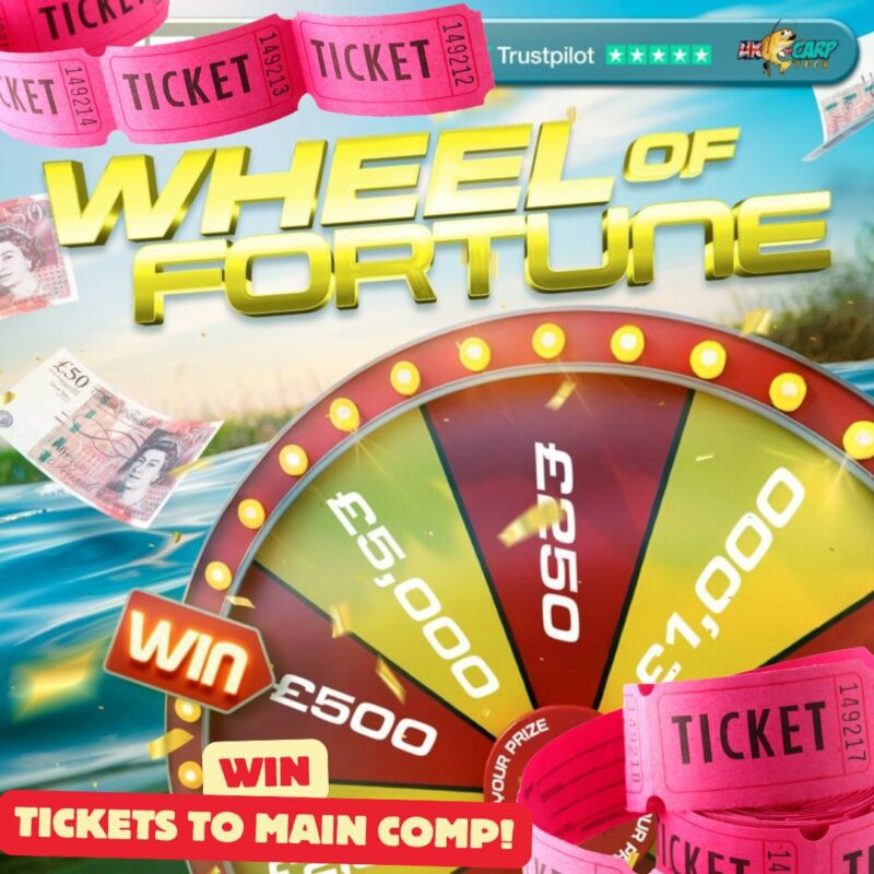 WIN TICKETS INTO THE CARP CASH WHEEL OF FORTUNE MAIN COMP!