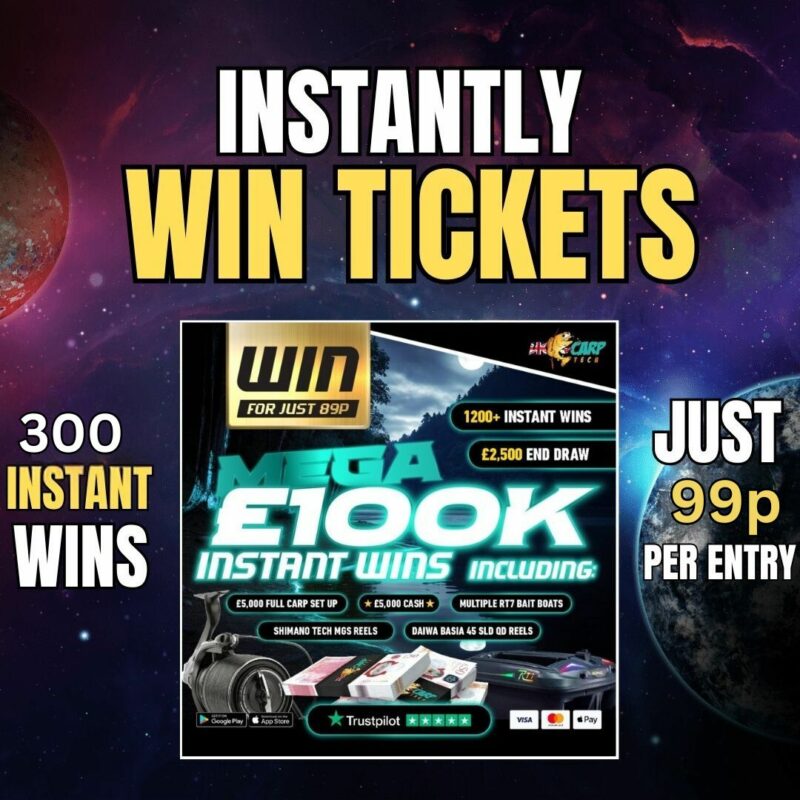 WIN TICKETS INTO THE £100,000 FISHING FOR WINS MAIN COMP!