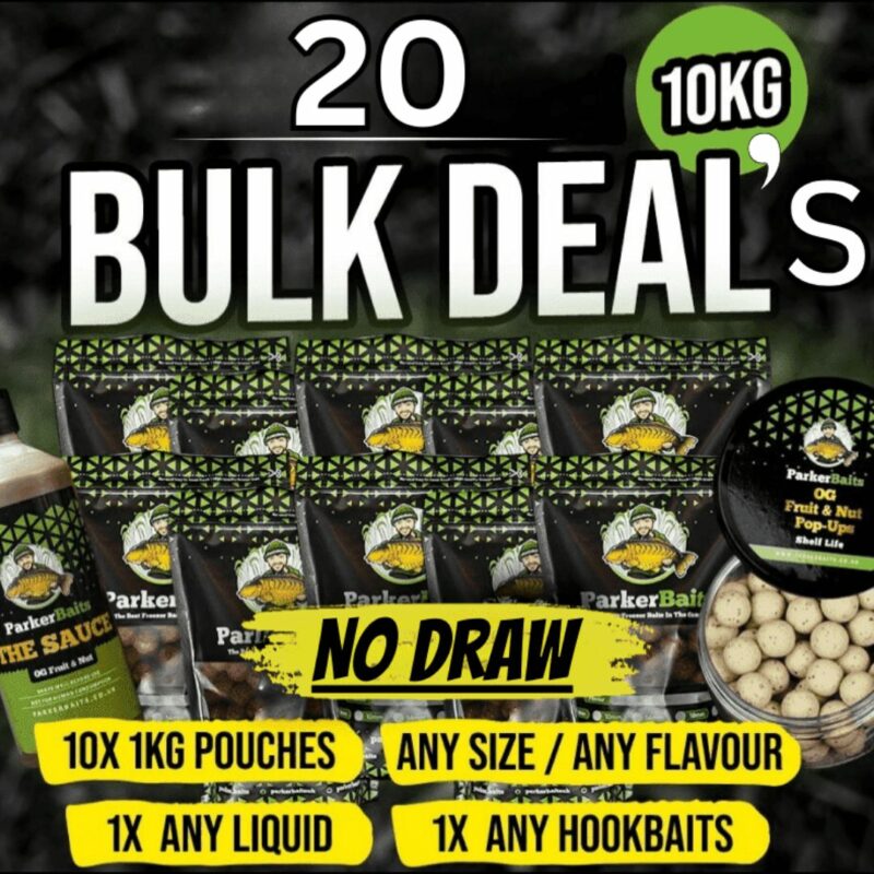 20 X 10KG PARKER BAITS BUNDLES TO BE WON INSTANTLY!