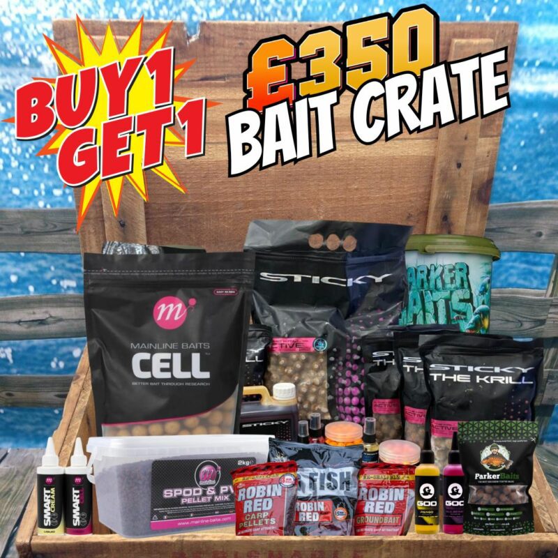 BUY 1 GET 1 FREE ON ALL COMPS £350 ROBBOS BAIT CRATE