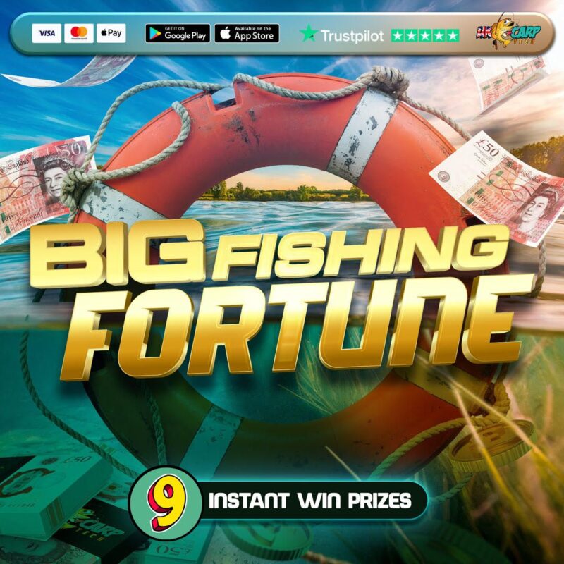 PLAY BIG FISHING FORTUNE FOR JUST 5P! £750 CASH AUTO END DRAW!