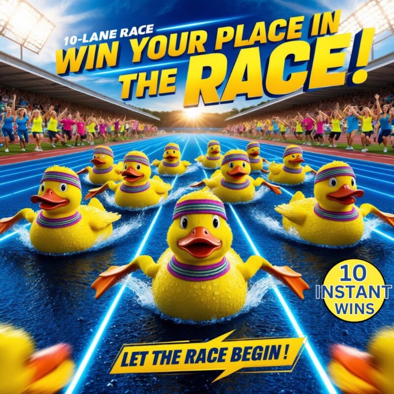 £300 CASH DUCK RACE (ONLY 10 PLACES AVAILABLE)