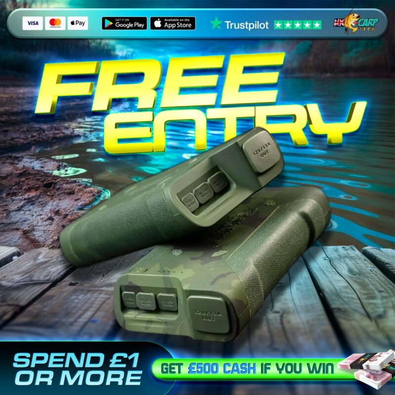 FREE COMPETITION RIDGE MONKEY POWER PACK + £500 CASH IF YOU SPEND £1