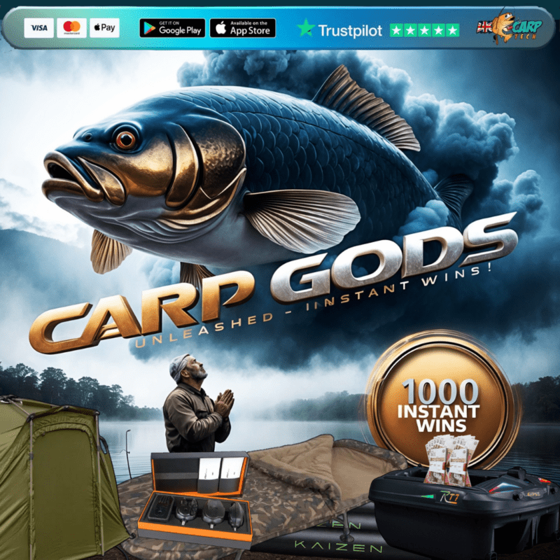 CARP GODS UNLEASHED 1000 INSTANT WINS £750 (AUTO END DRAW)