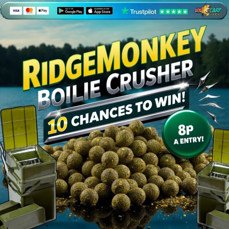10 CHANCES TO WIN A RIDGEMONKEY BOILIE CRUSHER FULL KIT