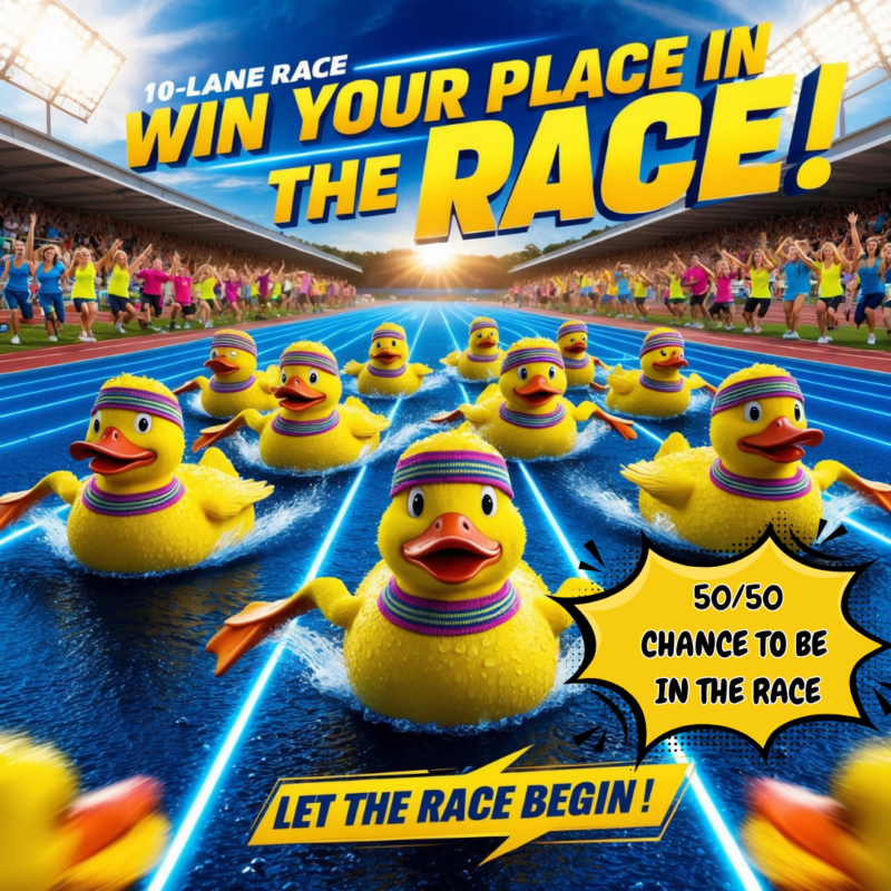 NEW DIRECTION BAIT BOAT 2 DUCK RACE 50/50 CHANCE TO BE IN THE RACE