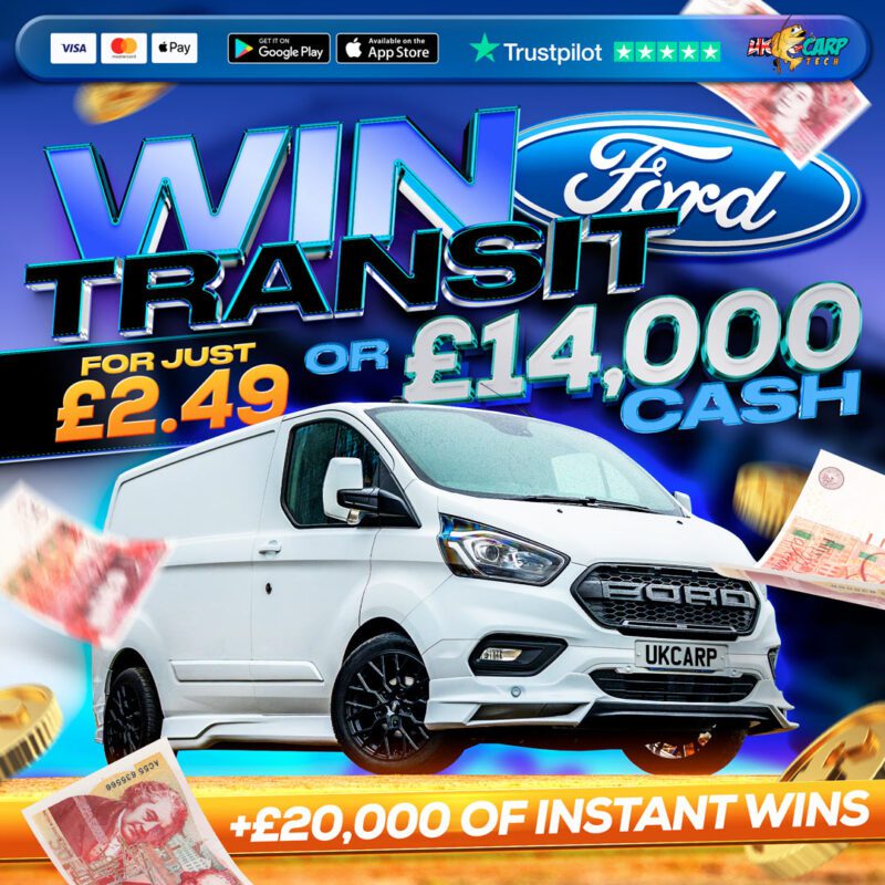WIN A FORD TRANSIT CUSTOM (WITH £20,000 WORTH OF INSTANT WINS!)