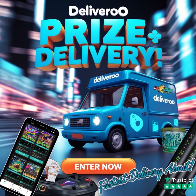 DELIVEROO PRIZES WIN INSTANTLY NOW FOR JUST 8P A ENTRY!