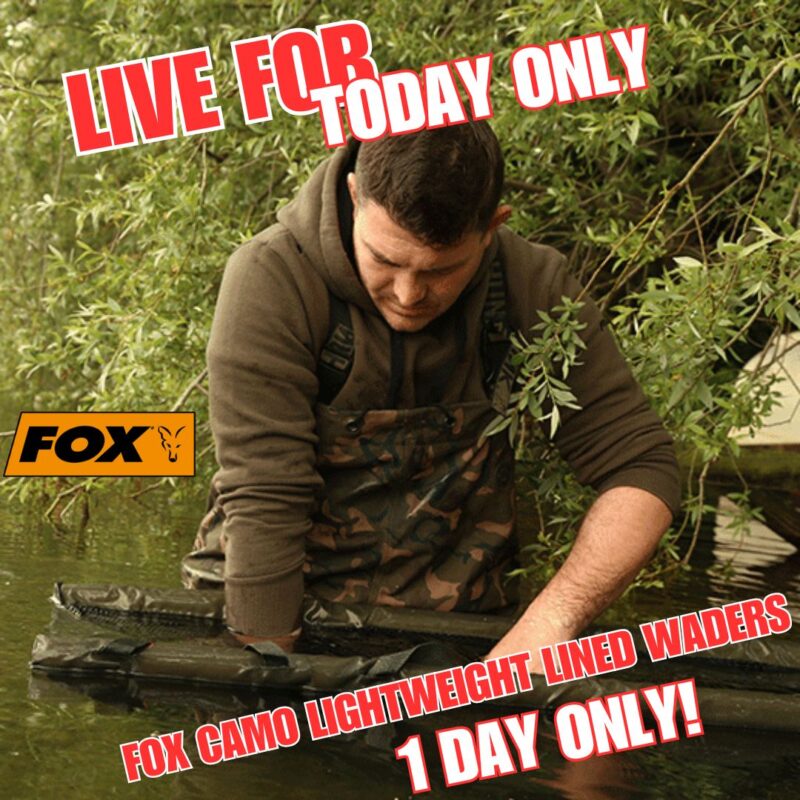 TODAY ONLY Fox Camo Lightweight Lined Waders (AUTO DRAW)