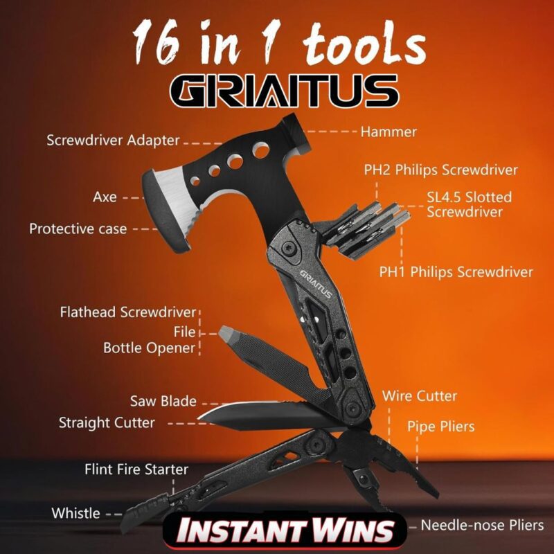 10 CHANCES TO WIN A 16 IN 1 GIRIAITUS MULTI TOOL
