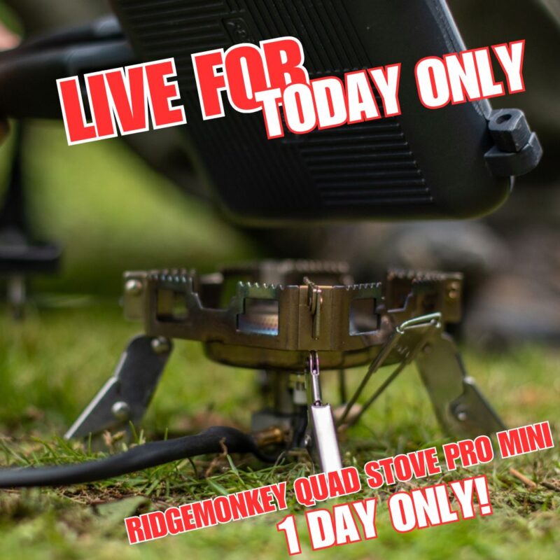 TODAY ONLY RidgeMonkey Quad Stove Pro Mini (AUTO DRAW)