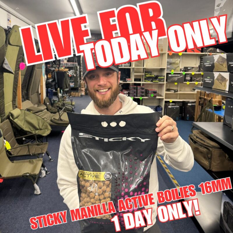 TODAY ONLY STICKY MANILLA ACTIVE BOILIES 16MM (AUTO DRAW)
