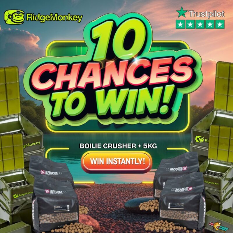 10 CHANCES TO WIN A BOILIE CRUSHER + 5KG BOILIES
