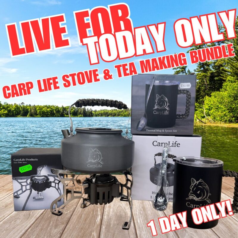 TODAY ONLY CARP LIFE STOVE AND TEA MAKING BUNDLE (AUTO DRAW)