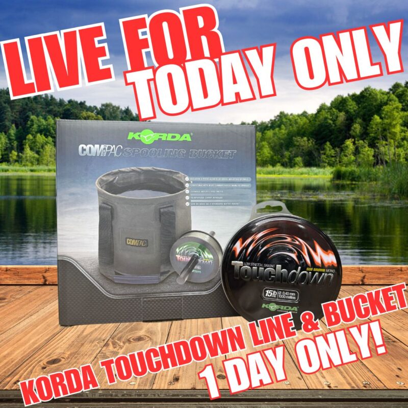 TODAY ONLY KORDA TOUCHDOWN 15IB LINE & SPOOLING BUCKET (AUTO DRAW)