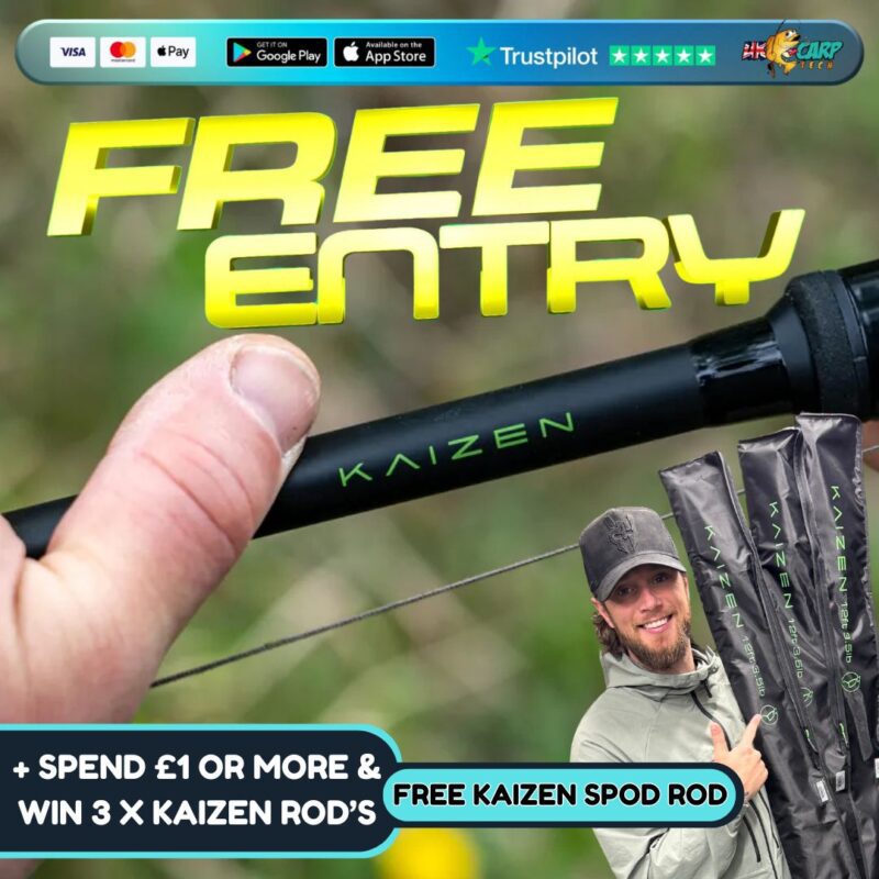 FREE KAIZEN SPOD + SPEND £1 IN THE SAME ORDER & GET 3 X KORDA KAZEN RODS ON TOP