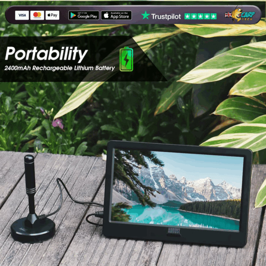 Handheld Tv Color 9 Inch Rechargeable Portable Handheld Freeview TV - UK Carp Tech