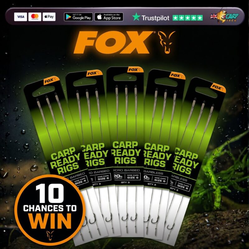 10 CHANCES TO WIN 5 PACKS OF FOX READY RIGS WITH END DRAW - UK Carp Tech