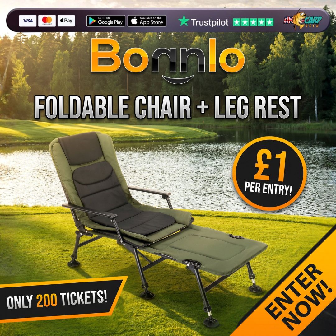BONNLO FOLDING FISHING CHAIR WITH LEG REST