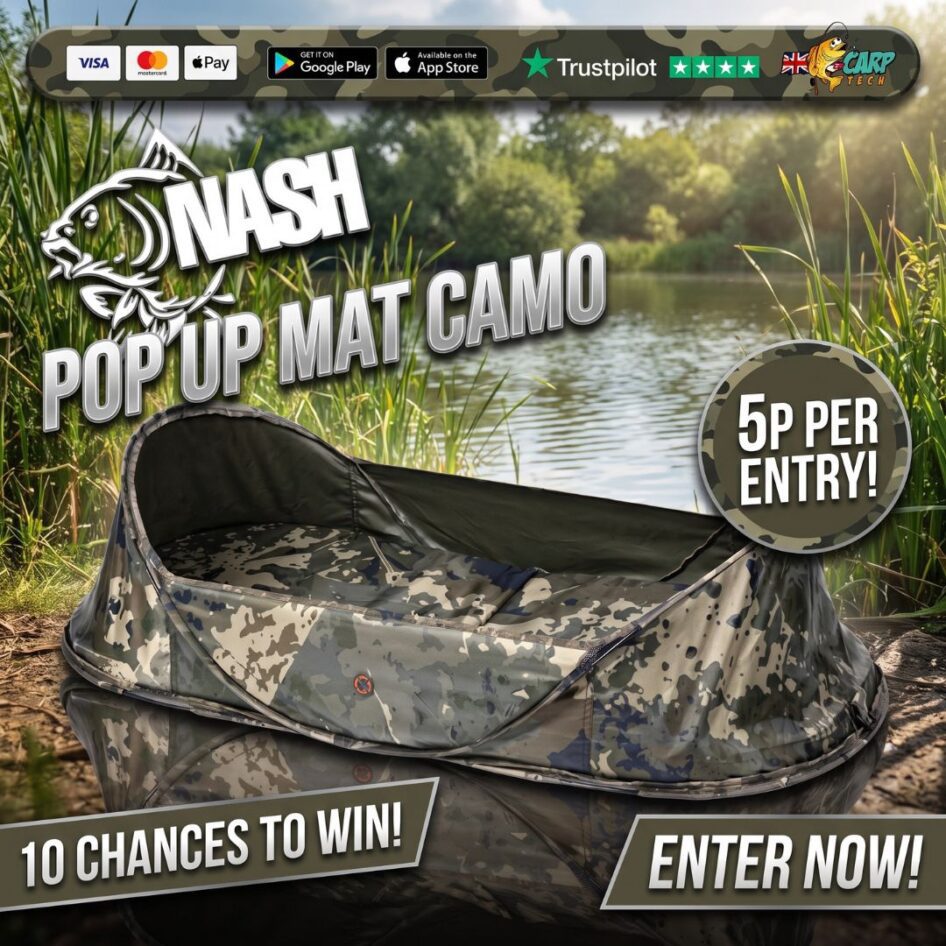 10 Chances To Win A Nash Carp Care Pop Up Mat Camo With End Draw