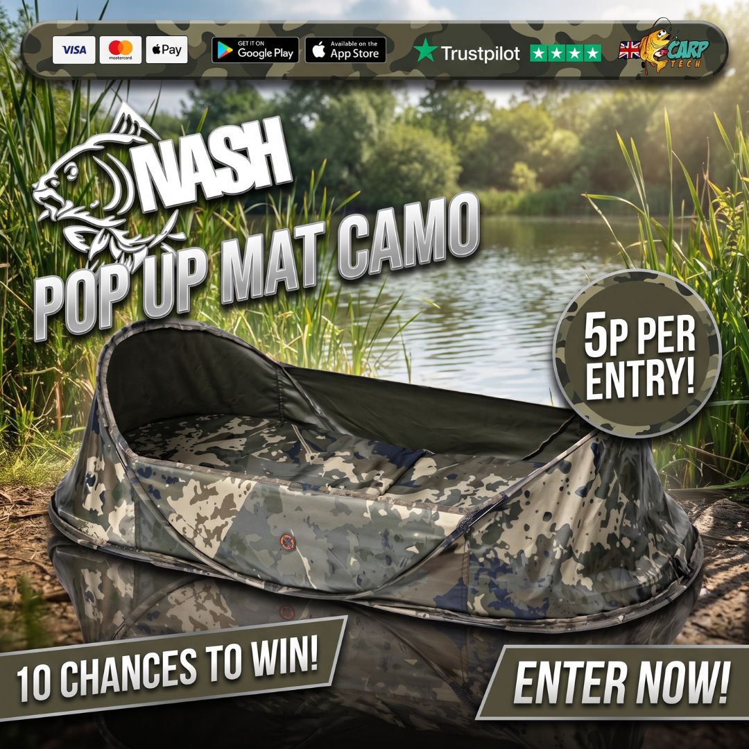 10 Chances To Win A Nash Carp Care Pop Up Mat Camo With End Draw