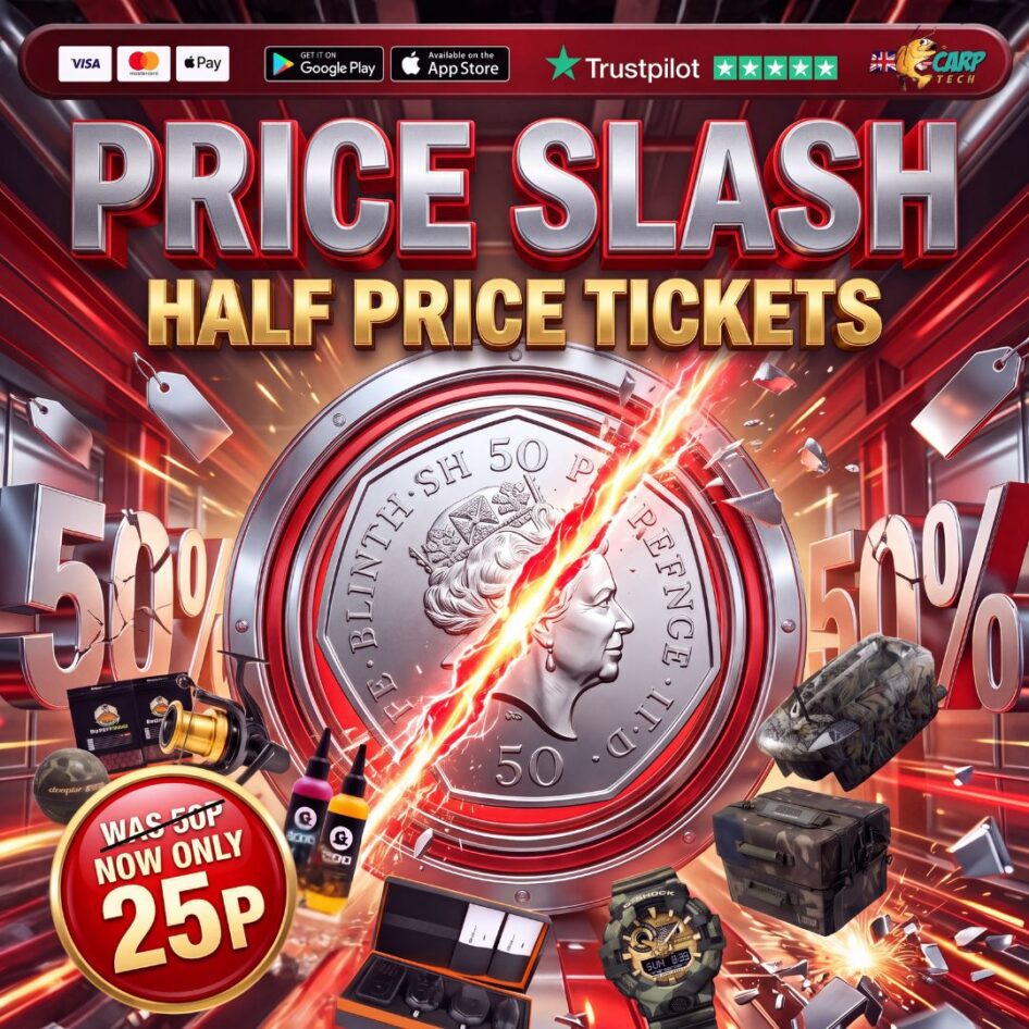 PRICE SLASH 50% OFF TICKETS WAS 50P NOW ONLY 25P 500 INSTANT WINS WITH END DRAW!